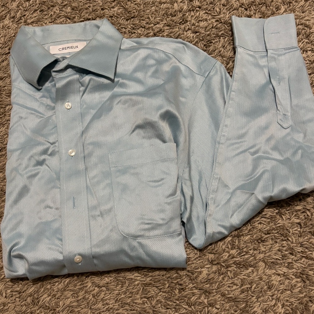 Daniel Cremieux Blue Dress Shirt Lightweight